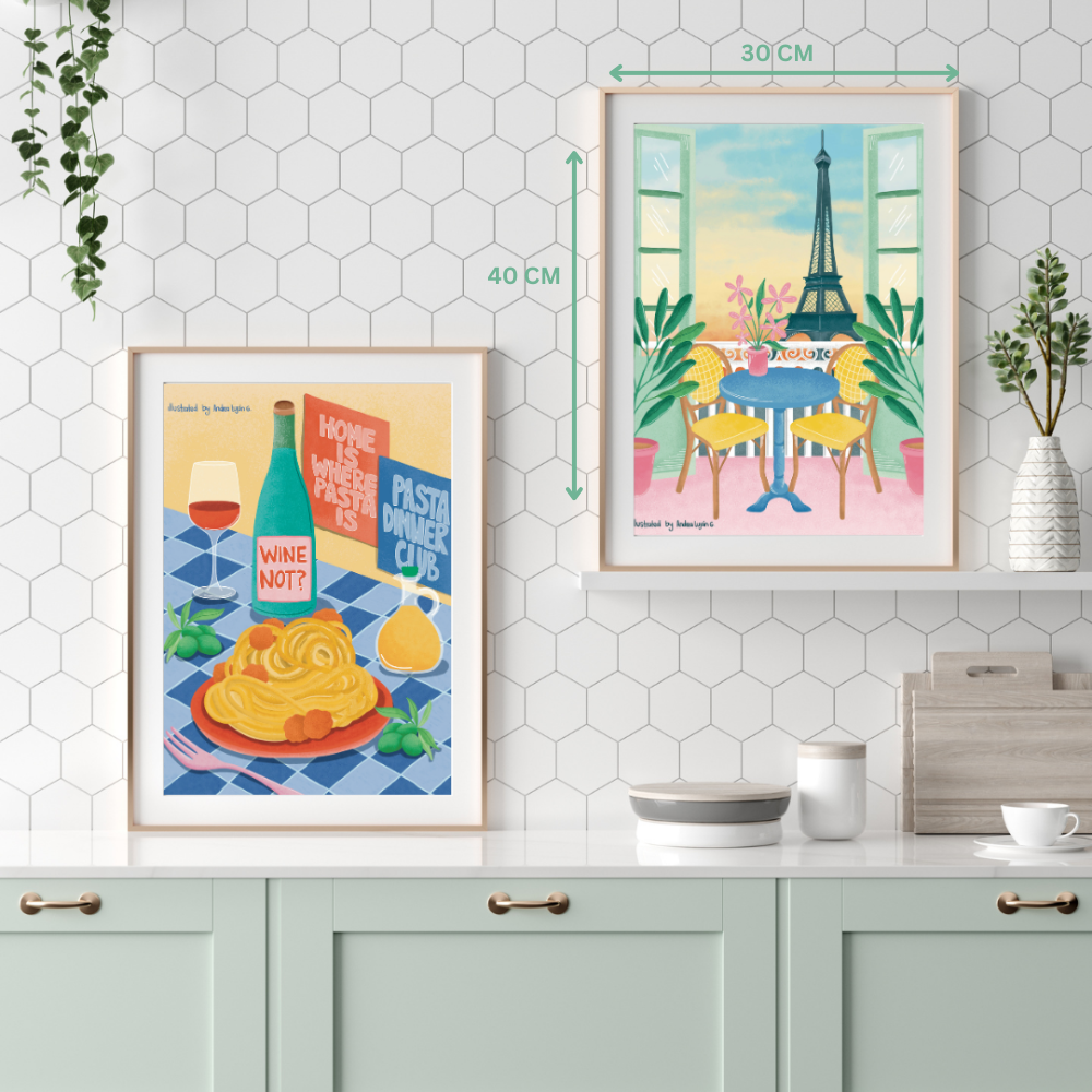 PARÍS-Kit Pintura por Números 30x40 cm, Lienzo montado (Listo para Colgar)