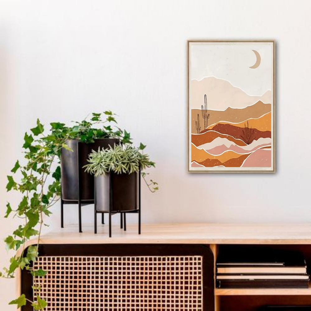 DESIERTO-Kit Pintura con Diamantes 30x40 cm, Lienzo sin Montar (Solo la Tela)