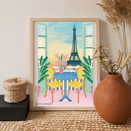 PARÍS-Kit Pintura con Diamantes 25x30 cm, Lienzo montado (Listo para Colgar)