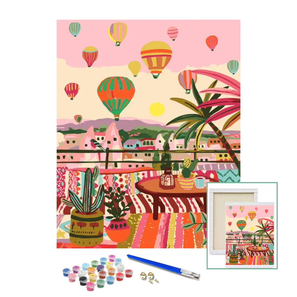 CAPADOCIA-Kit de Pintura por Números 30x40 cm, Lienzo Montado (Listo para Colgar)