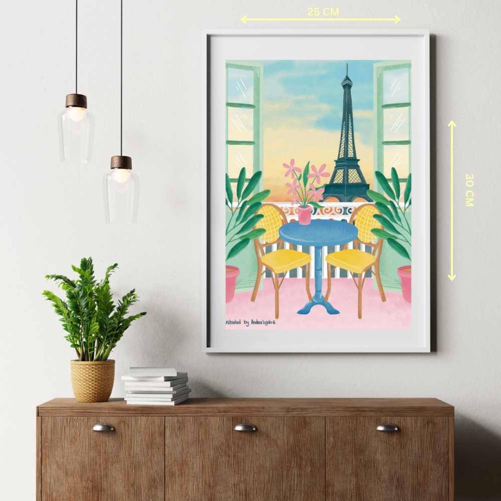 PARÍS-Kit Pintura con Diamantes 25x30 cm, Lienzo montado (Listo para Colgar)