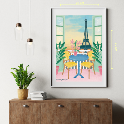 PARÍS-Kit Pintura con Diamantes 25x30 cm, Lienzo montado (Listo para Colgar)