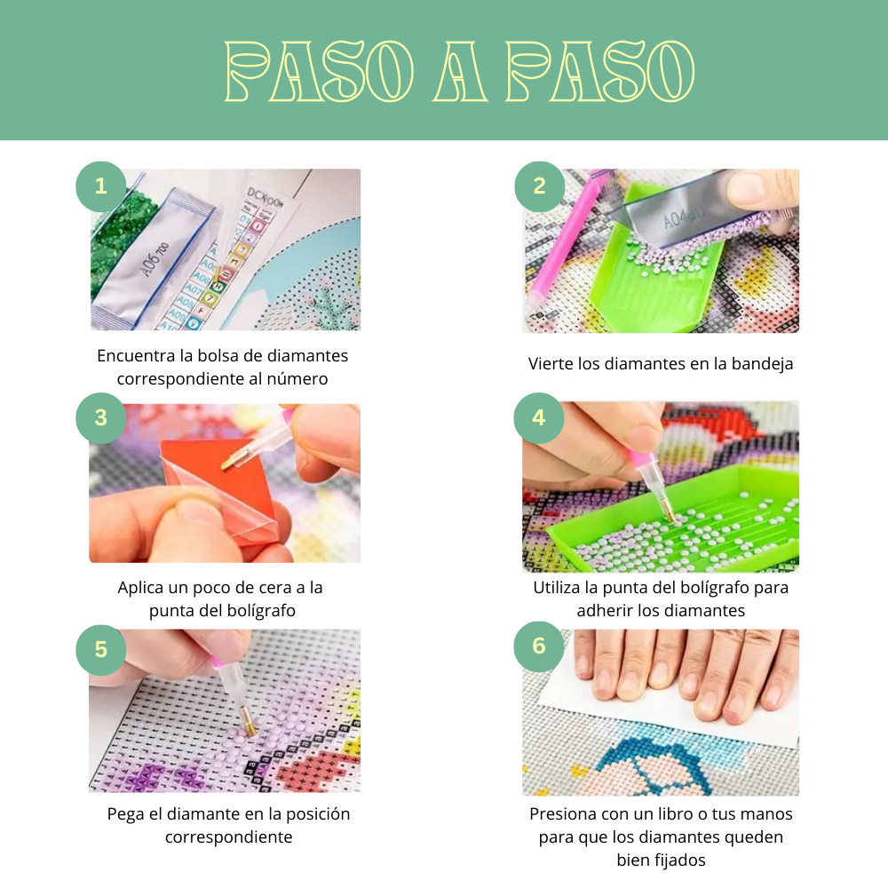 PARÍS-Kit Pintura con Diamantes 25x30 cm, Lienzo montado (Listo para Colgar)