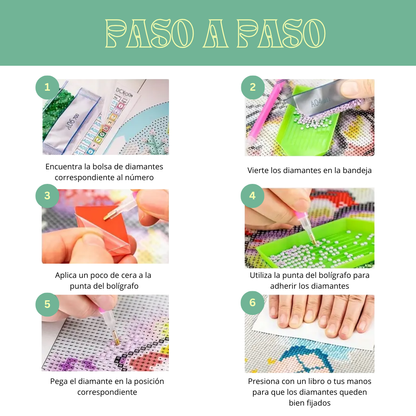PARÍS-Kit Pintura con Diamantes 25x30 cm, Lienzo montado (Listo para Colgar)