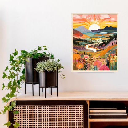 ATARDECER-Kit Pintura por Números 30x40 cm, Lienzo montado (Listo para Colgar)