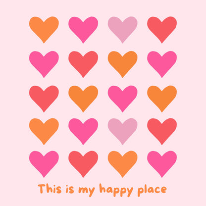 HAPPY PLACE-Paint by Numbers 20x20 cm, Stretched Canvas (Ready to Hang)