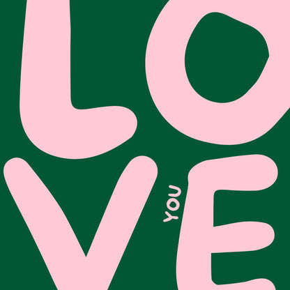 LOVE-Paint by Numbers 20x20 cm, Stretched Canvas (Ready to Hang)